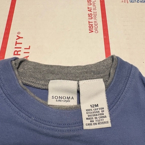 Vintage Kids Sonoma Africa Elephant Safari Travel T-Shirt Tee Size 12 Months - Picture 3 of 3